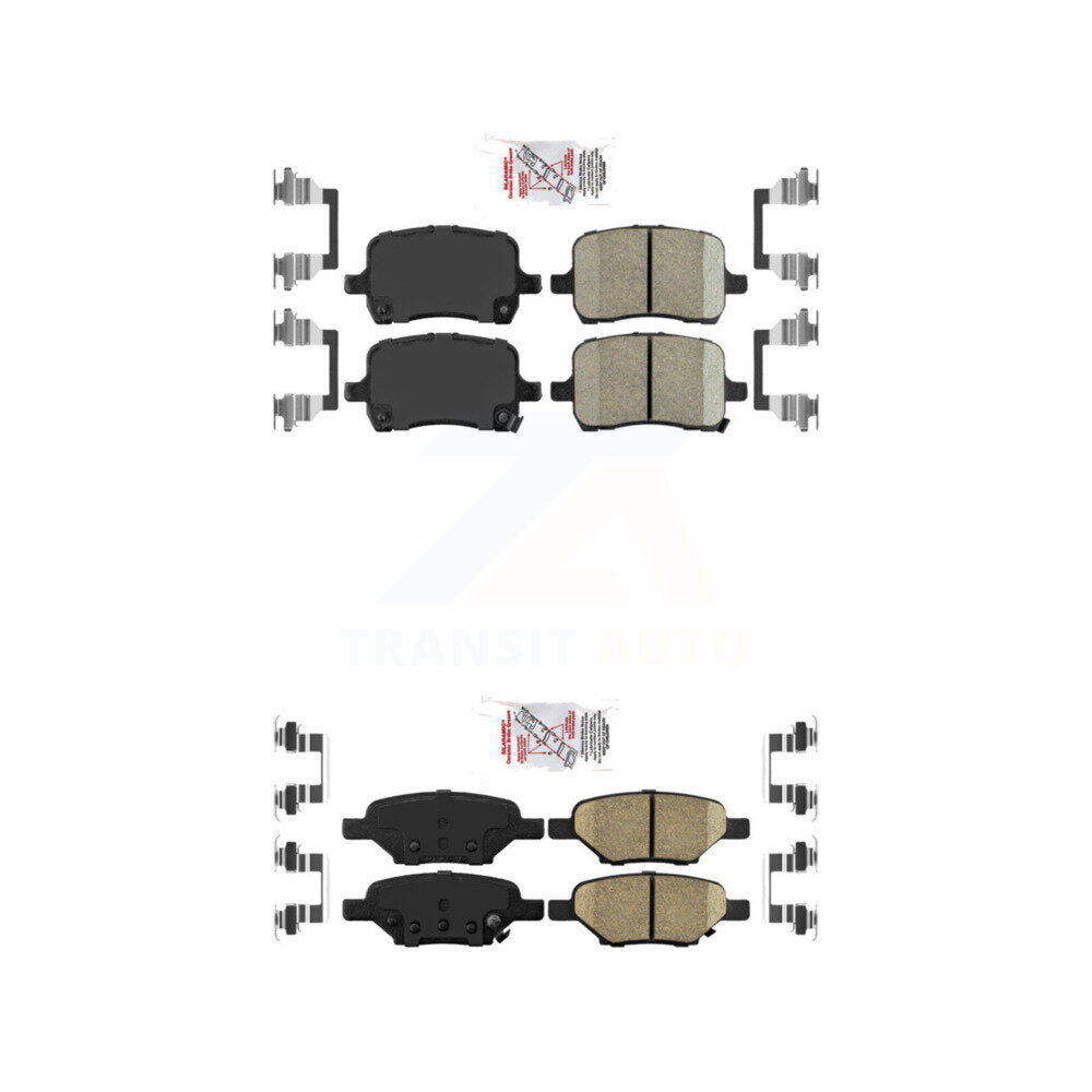 AmeriBRAKES KNF-100552 Disc Brake Pad for 2004-2010 Chevrolet HHR, Pontiac G5 and More - Front and Rear