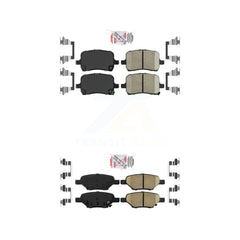 AmeriBRAKES KNF-100552 Disc Brake Pad for 2004-2010 Chevrolet HHR, Pontiac G5 and More - Front and Rear