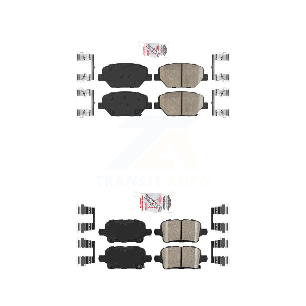 AmeriBRAKES KNF-100565 Disc Brake Pad for 2018-2020 Buick Regal Sportback, Chevrolet Equinox and More - Front and Rear