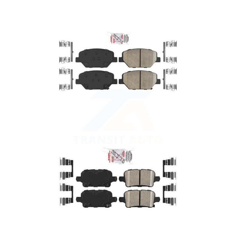 AmeriBRAKES KNF-100565 Disc Brake Pad for 2018-2020 Buick Regal Sportback, Chevrolet Equinox and More - Front and Rear
