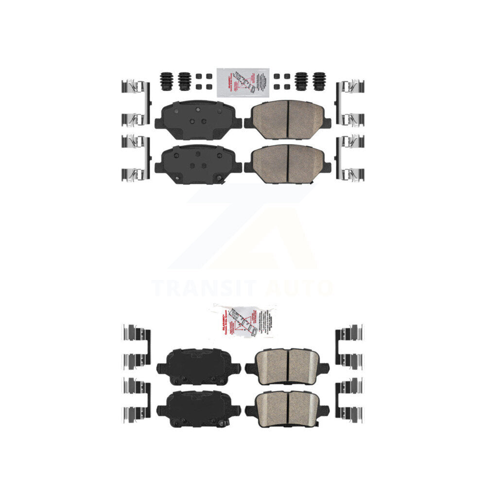 AmeriBRAKES KNF-100566 Disc Brake Pad for 2018-2020 Buick Regal Sportback, Chevrolet Equinox and More - Front and Rear