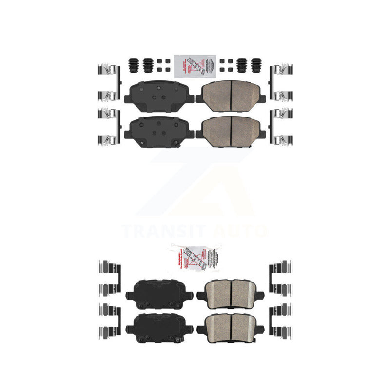 AmeriBRAKES KNF-100566 Disc Brake Pad for 2018-2020 Buick Regal Sportback, Chevrolet Equinox and More - Front and Rear