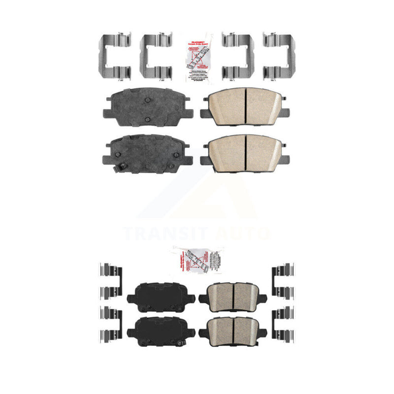 AmeriBRAKES KNF-100568 Disc Brake Pad for 2018-2020 Buick Regal Sportback, Chevrolet Equinox and More - Front and Rear