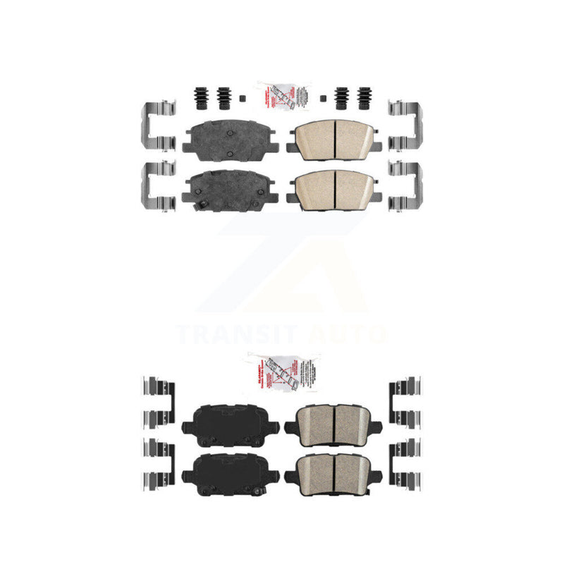 AmeriBRAKES KNF-100569 Disc Brake Pad for 2018-2020 Buick Regal Sportback, Chevrolet Equinox and More - Front and Rear