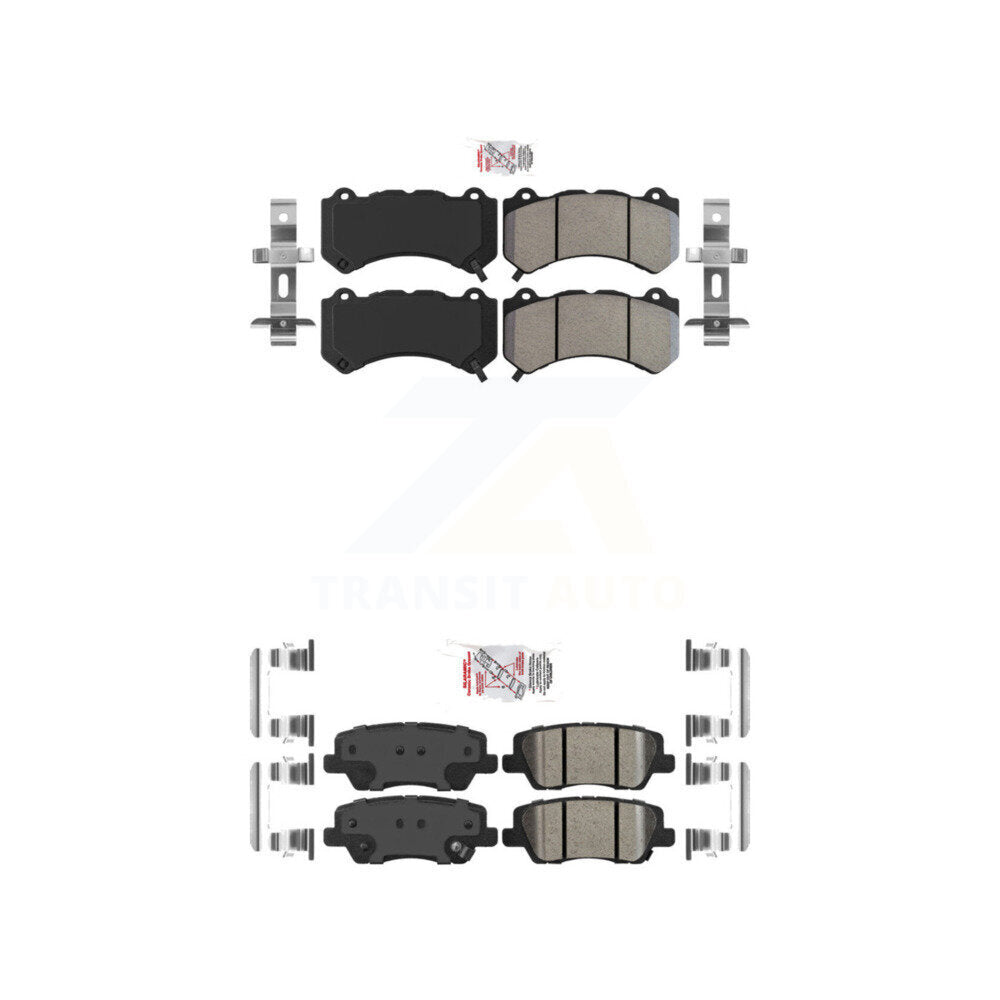 AmeriBRAKES KNF-100574 Disc Brake Pad for 2015-2016 Cadillac CTS - Front and Rear