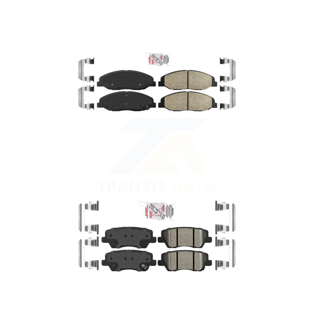 AmeriBRAKES KNF-100588 Disc Brake Pad for 2014 Cadillac CTS - Front and Rear