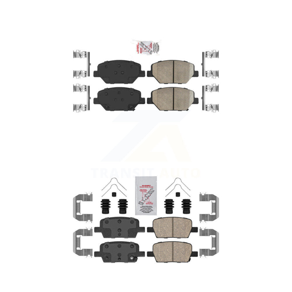 AmeriBRAKES KNF-100600 Disc Brake Pad for 2016-2020 Chevrolet Camaro - Front and Rear