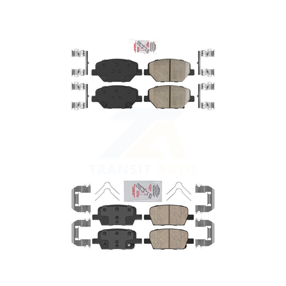 AmeriBRAKES KNF-100601 Disc Brake Pad for 2016-2020 Chevrolet Camaro - Front and Rear