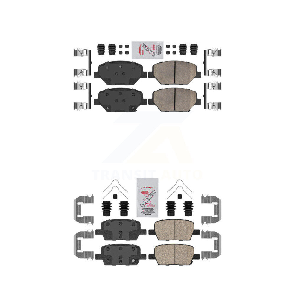 AmeriBRAKES KNF-100602 Disc Brake Pad for 2016-2020 Chevrolet Camaro - Front and Rear