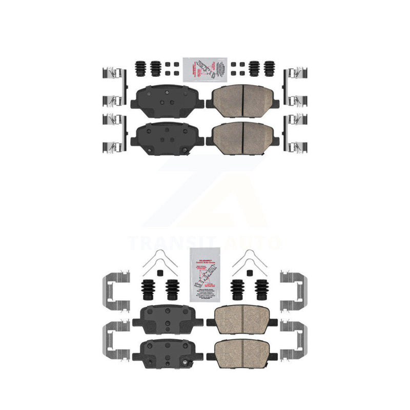 AmeriBRAKES KNF-100602 Disc Brake Pad for 2016-2020 Chevrolet Camaro - Front and Rear