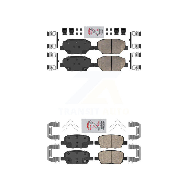 AmeriBRAKES KNF-100603 Disc Brake Pad for 2016-2020 Chevrolet Camaro - Front and Rear