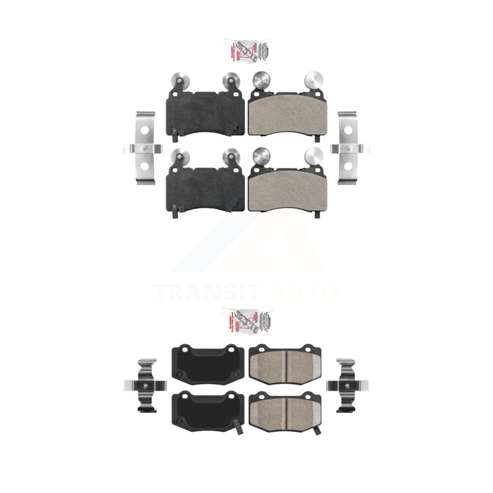 AmeriBRAKES KNF-100605 Disc Brake Pad for 2014-2021 Chevrolet Camaro, Chevrolet Corvette - Front and Rear