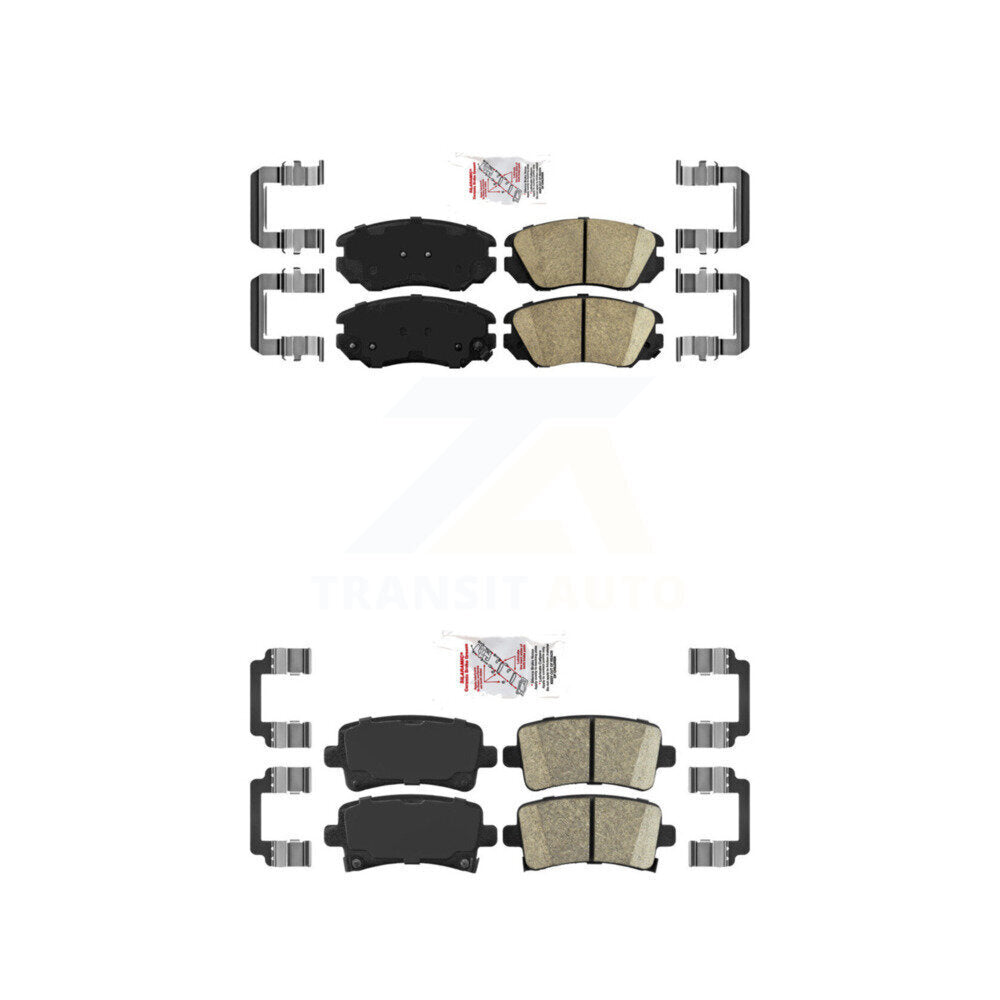 AmeriBRAKES KNF-100610 Disc Brake Pad for 2010-2020 Chevrolet Malibu Limited, Chevrolet Impala and More - Front and Rear