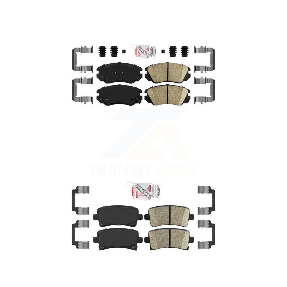 AmeriBRAKES KNF-100611 Disc Brake Pad for 2010-2020 Chevrolet Malibu Limited, Chevrolet Impala and More - Front and Rear
