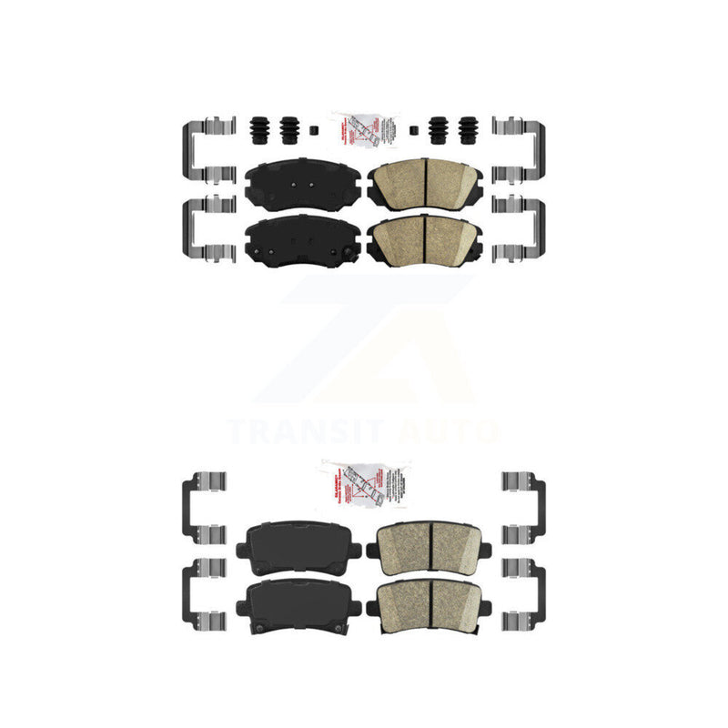 AmeriBRAKES KNF-100611 Disc Brake Pad for 2010-2020 Chevrolet Malibu Limited, Chevrolet Impala and More - Front and Rear