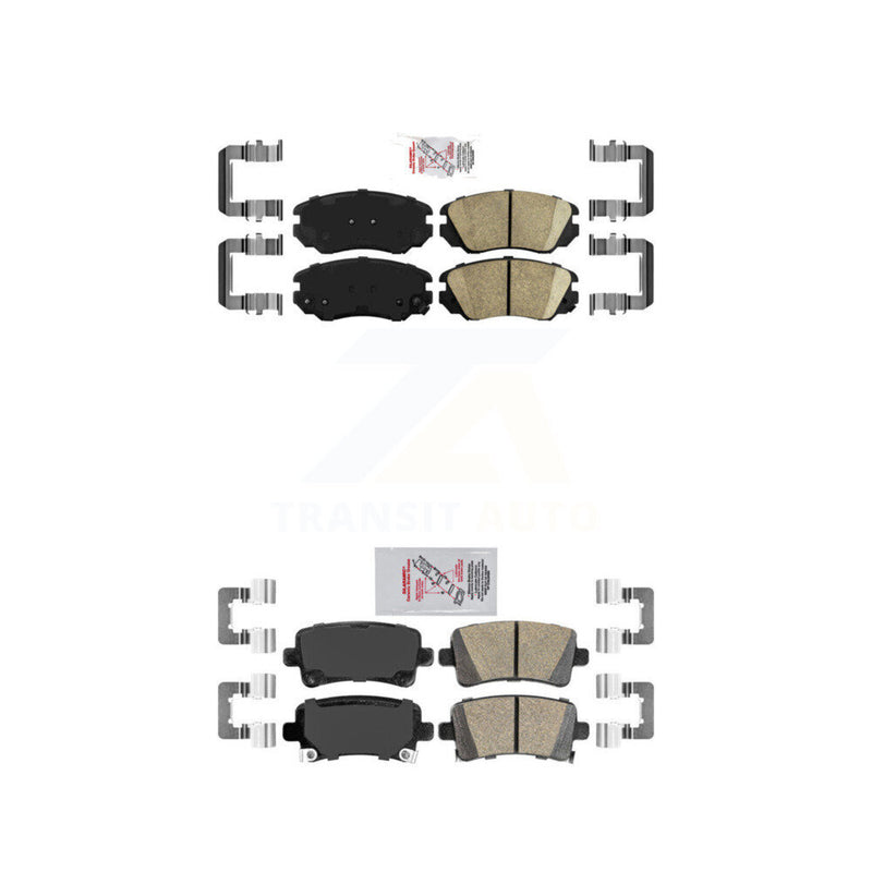 AmeriBRAKES KNF-100616 Disc Brake Pad for 2010-2016 Chevrolet Malibu, Buick LaCrosse and More - Front and Rear