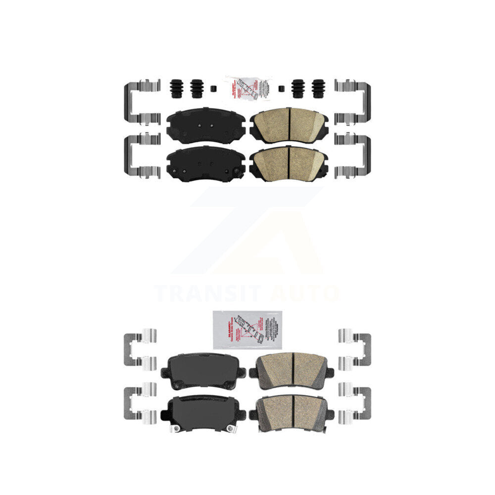AmeriBRAKES KNF-100617 Disc Brake Pad for 2010-2016 Chevrolet Malibu, Buick LaCrosse and More - Front and Rear
