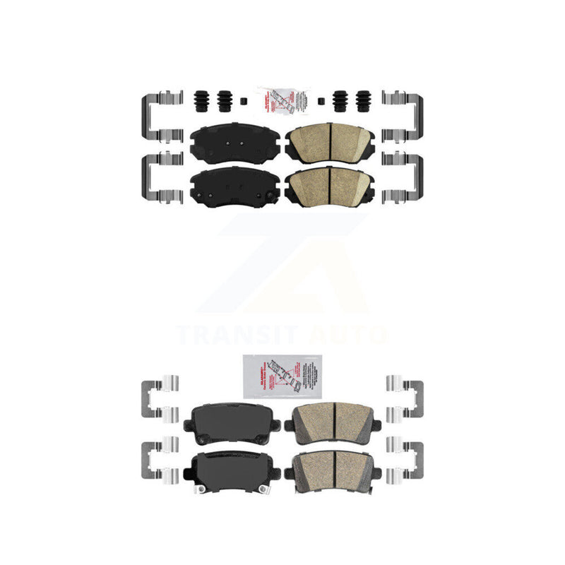 AmeriBRAKES KNF-100617 Disc Brake Pad for 2010-2016 Chevrolet Malibu, Buick LaCrosse and More - Front and Rear