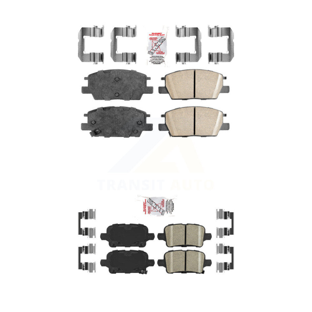 AmeriBRAKES KNF-100626 Disc Brake Pad for 2016-2019 Chevrolet Equinox, GMC Terrain and More - Front and Rear