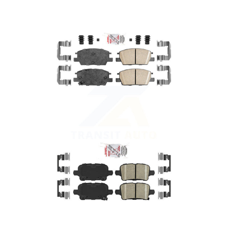 AmeriBRAKES KNF-100628 Disc Brake Pad for 2016-2019 Chevrolet Equinox, GMC Terrain and More - Front and Rear