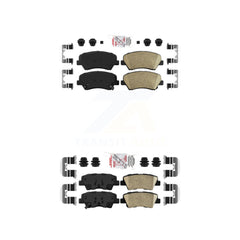 AmeriBRAKES KNF-100629 Disc Brake Pad for 2011-2018 Kia Rio, Hyundai Elantra GT and More - Front and Rear