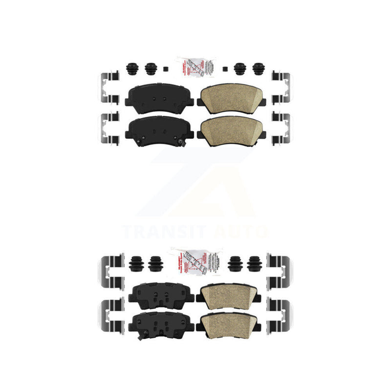 AmeriBRAKES KNF-100629 Disc Brake Pad for 2011-2018 Kia Rio, Hyundai Elantra GT and More - Front and Rear