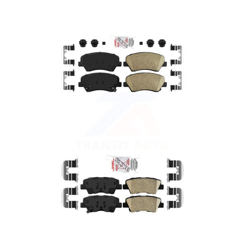 AmeriBRAKES KNF-100630 Disc Brake Pad for 2011-2018 Kia Rio, Hyundai Elantra GT and More - Front and Rear