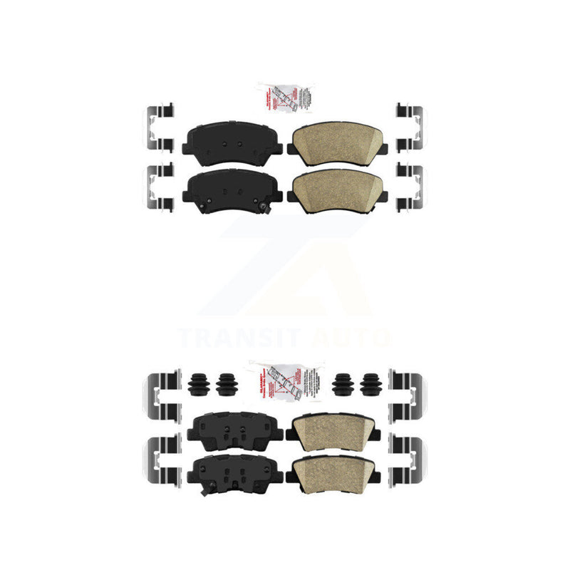 AmeriBRAKES KNF-100631 Disc Brake Pad for 2011-2018 Kia Rio, Hyundai Elantra GT and More - Front and Rear
