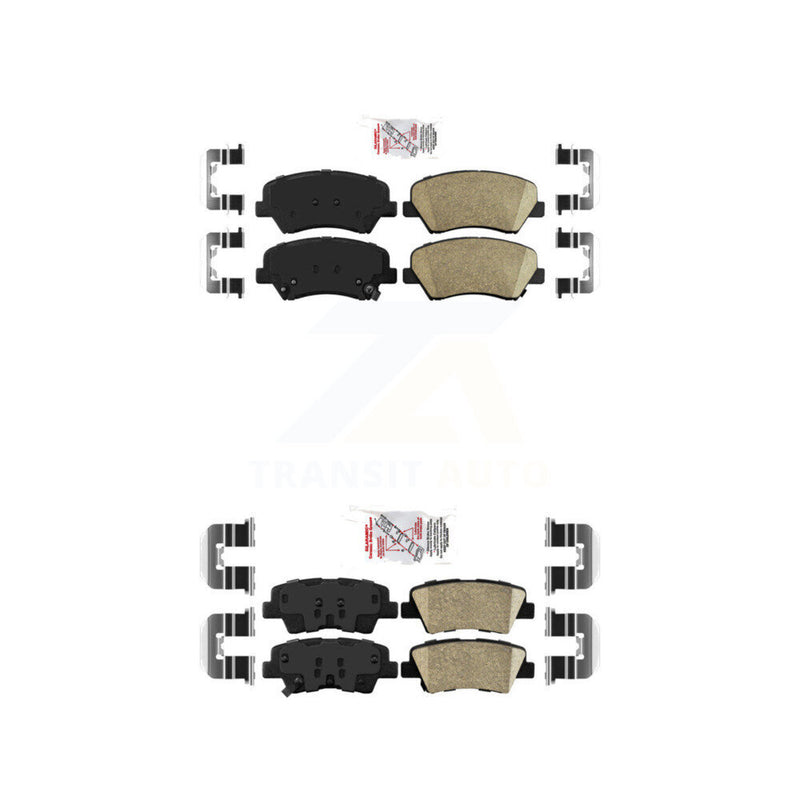 AmeriBRAKES KNF-100632 Disc Brake Pad for 2011-2018 Kia Rio, Hyundai Elantra GT and More - Front and Rear
