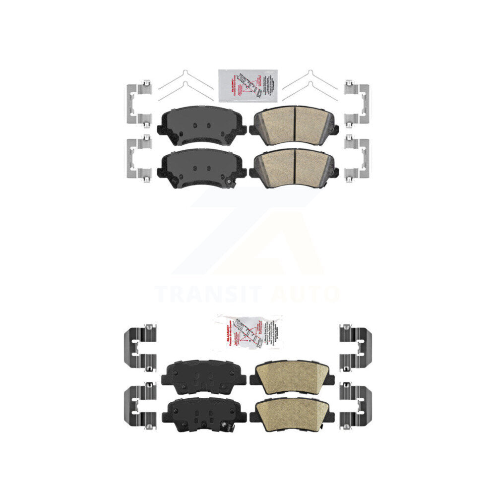 AmeriBRAKES KNF-100635 Disc Brake Pad for 2016-2021 Hyundai Veloster, Hyundai Elantra GT and More - Front and Rear