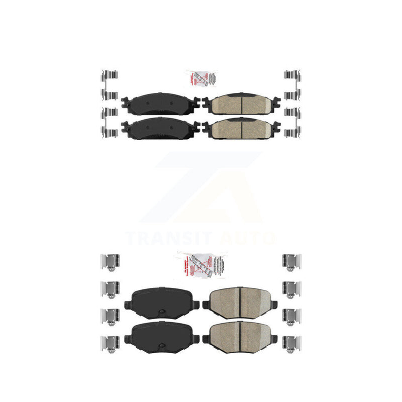 AmeriBRAKES KNF-100637 Disc Brake Pad for 2009-2010 Lincoln MKS - Front and Rear