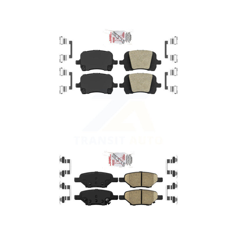 AmeriBRAKES KNF-100644 Disc Brake Pad for 2004-2012 Chevrolet HHR, Pontiac G5 and More - Front and Rear