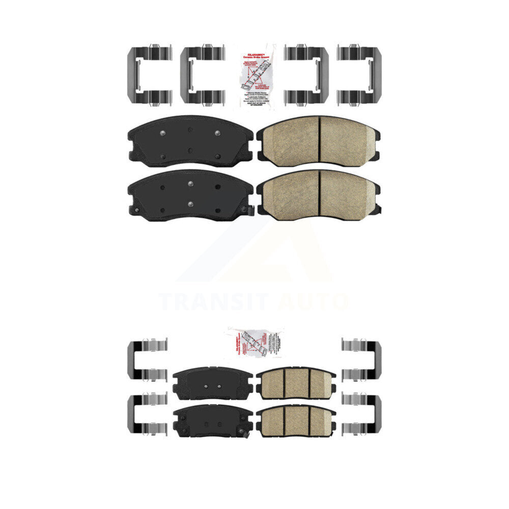 AmeriBRAKES KNF-100670 Disc Brake Pad for 2007-2015 Chevrolet Captiva Sport, Saturn Vue and More - Front and Rear