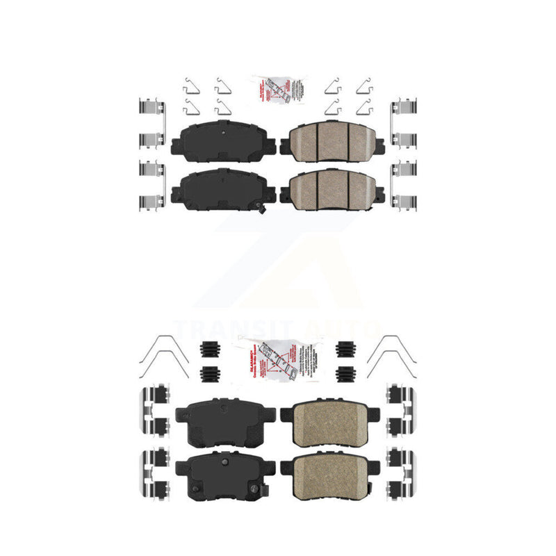 AmeriBRAKES KNF-100693 Disc Brake Pad for 2016-2017 Honda Accord - Front and Rear