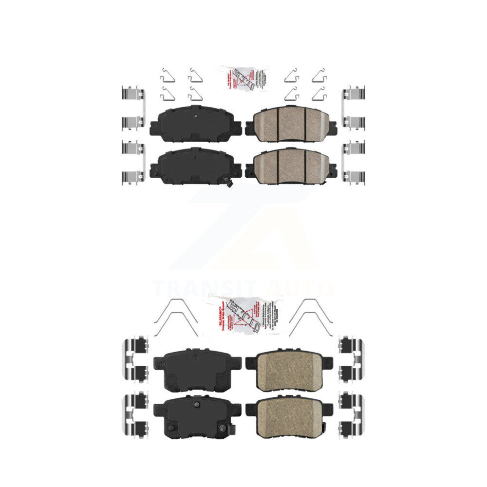 AmeriBRAKES KNF-100694 Disc Brake Pad for 2016-2017 Honda Accord - Front and Rear