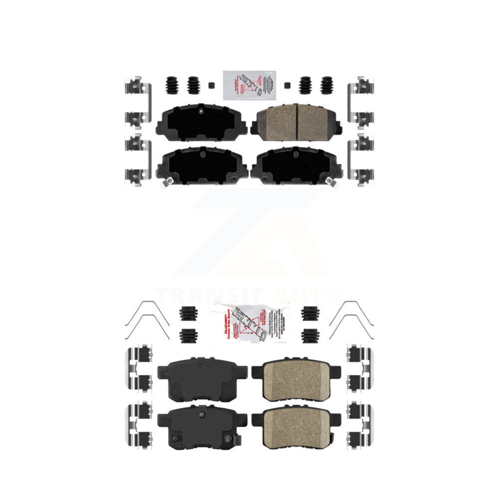 AmeriBRAKES KNF-100697 Disc Brake Pad for 2016-2017 Honda Accord - Front and Rear