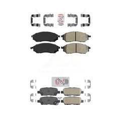 AmeriBRAKES KNF-100707 Disc Brake Pad for 2005-2017 INFINITI Q40, INFINITI QX70 and More - Front and Rear