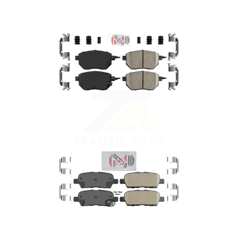 AmeriBRAKES KNF-100710 Disc Brake Pad for 2003-2012 Nissan Murano, INFINITI FX35 and More - Front and Rear