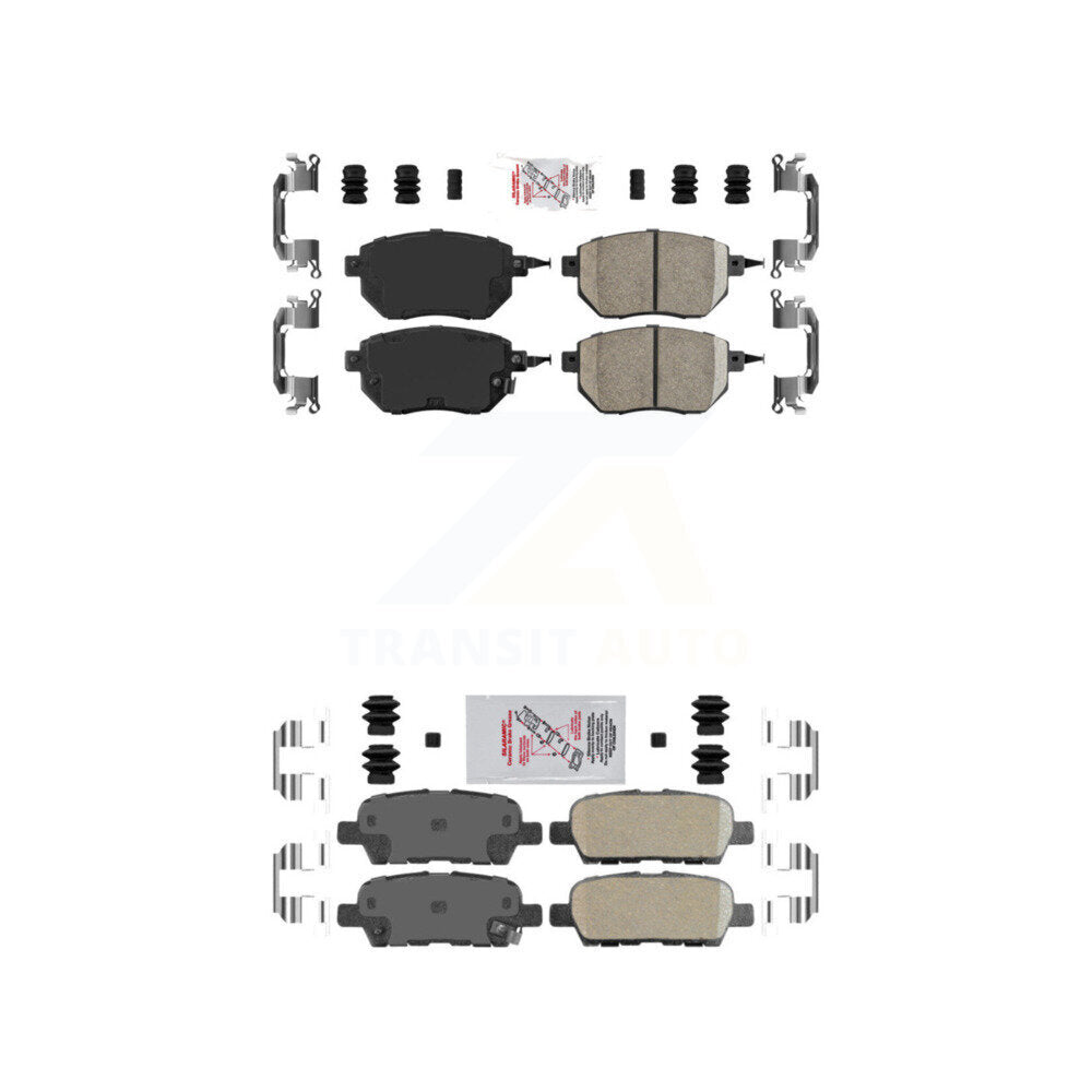 AmeriBRAKES KNF-100711 Disc Brake Pad for 2003-2012 Nissan Murano, INFINITI FX35 and More - Front and Rear