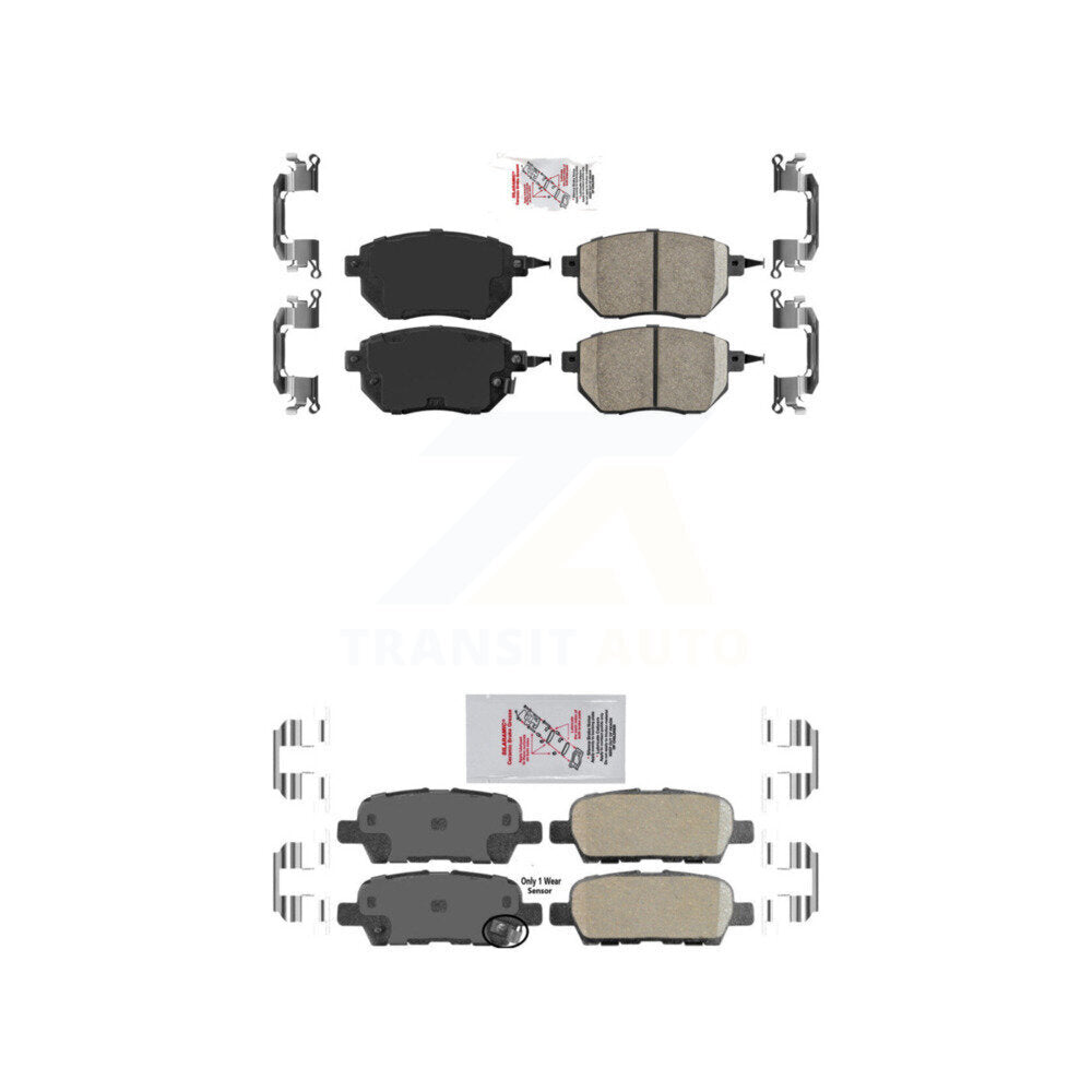AmeriBRAKES KNF-100712 Disc Brake Pad for 2003-2012 Nissan Murano, INFINITI FX35 and More - Front and Rear