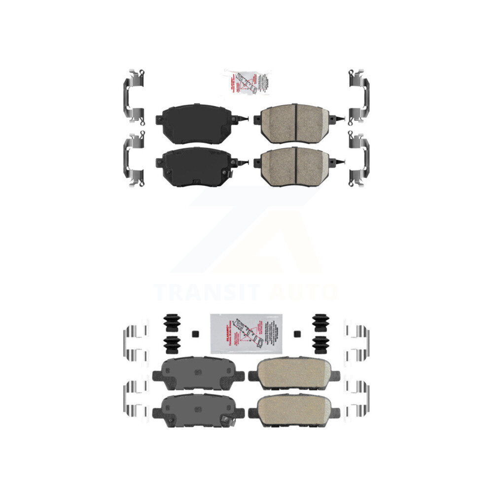 AmeriBRAKES KNF-100713 Disc Brake Pad for 2003-2012 Nissan Murano, INFINITI FX35 and More - Front and Rear
