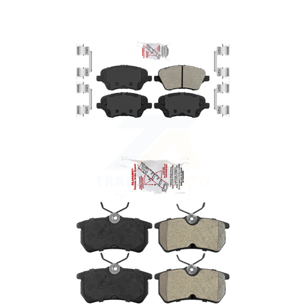 AmeriBRAKES KNF-100735 Disc Brake Pad for 2014-2019 Ford Fiesta - Front and Rear