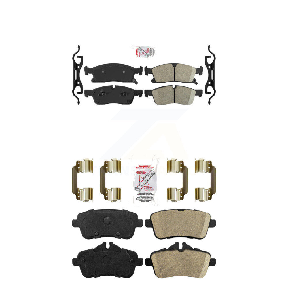 AmeriBRAKES KNF-100737 Disc Brake Pad for 2012-2019 Mercedes-Benz GLS450, Mercedes-Benz GLE300d and More - Front and Rear