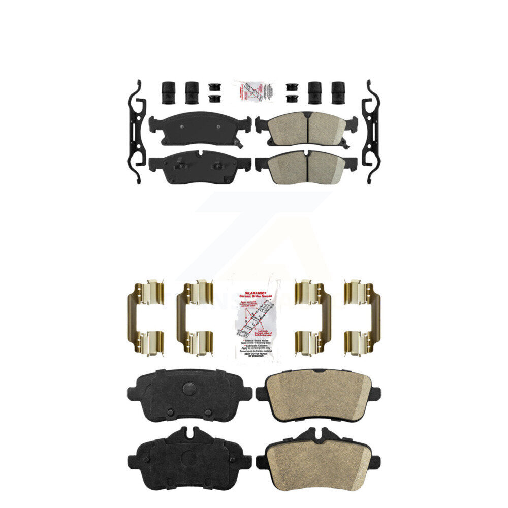 AmeriBRAKES KNF-100738 Disc Brake Pad for 2012-2019 Mercedes-Benz GLS450, Mercedes-Benz GLE300d and More - Front and Rear