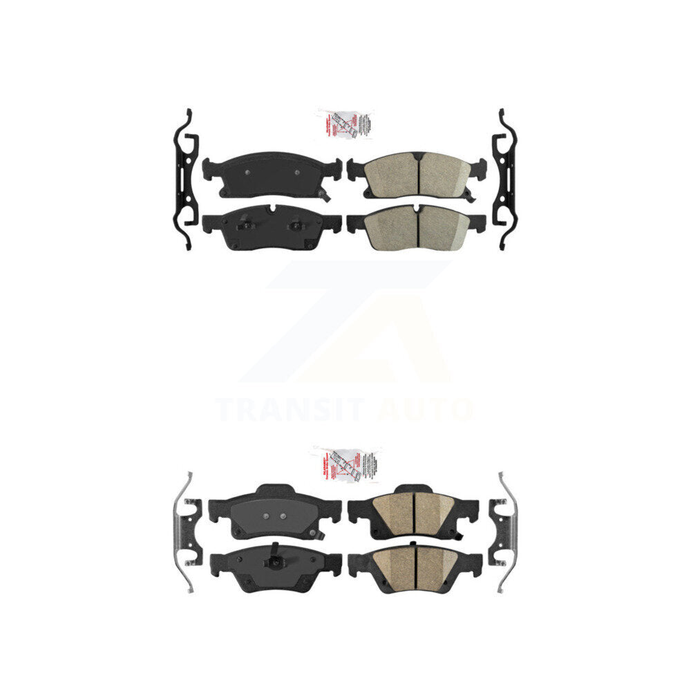 AmeriBRAKES KNF-100740 Disc Brake Pad for 2011-2022 Jeep Grand Cherokee WK, Dodge Durango, Jeep Grand Cherokee - Front and Rear