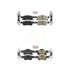 AmeriBRAKES KNF-100740 Disc Brake Pad for 2011-2022 Jeep Grand Cherokee WK, Dodge Durango, Jeep Grand Cherokee - Front and Rear