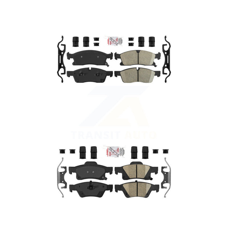 AmeriBRAKES KNF-100741 Disc Brake Pad for 2011-2022 Jeep Grand Cherokee WK, Dodge Durango, Jeep Grand Cherokee - Front and Rear