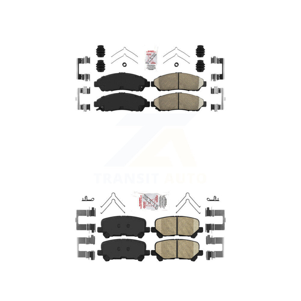AmeriBRAKES KNF-100755 Disc Brake Pad for 2007-2015 Acura ZDX, Honda Pilot, Acura MDX - Front and Rear