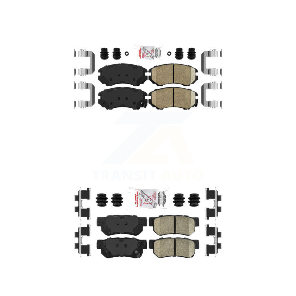 AmeriBRAKES KNF-100764 Disc Brake Pad for 2003-2010 Hyundai Elantra, Hyundai Azera and More - Front and Rear
