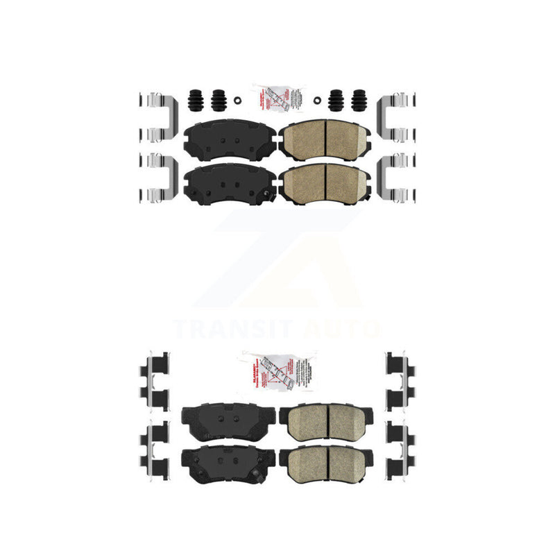 AmeriBRAKES KNF-100765 Disc Brake Pad for 2003-2010 Hyundai Elantra, Hyundai Azera and More - Front and Rear